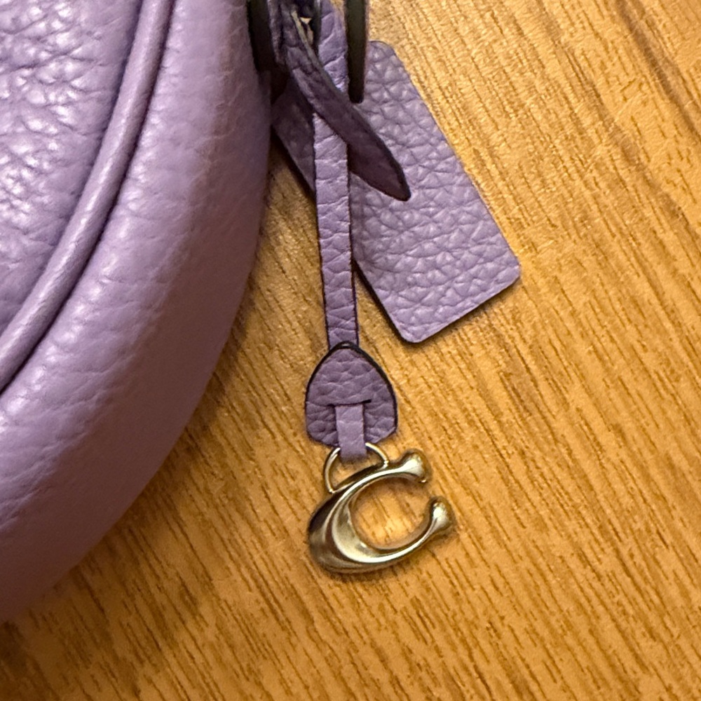 Coach Lilac Leather Shoulder Bag - Picture 2 of 5